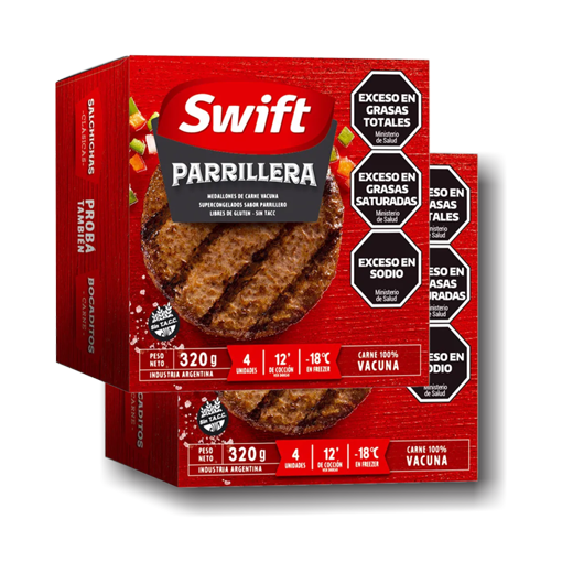 Hamb Parrillera 18 x 80 gr Swift